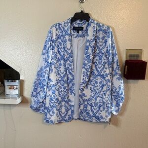 Marc New York Blue and White Paisley Blazer